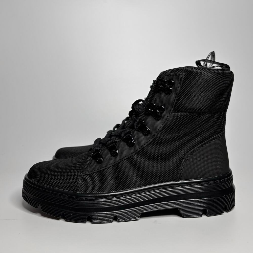 Dr. Martens Combs Women's Casual Combat Boots in Black Ajax+Extra Tough Poly - Picture 3 of 8